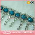 factory price green cracked resin stone cup chain on sale for high heel